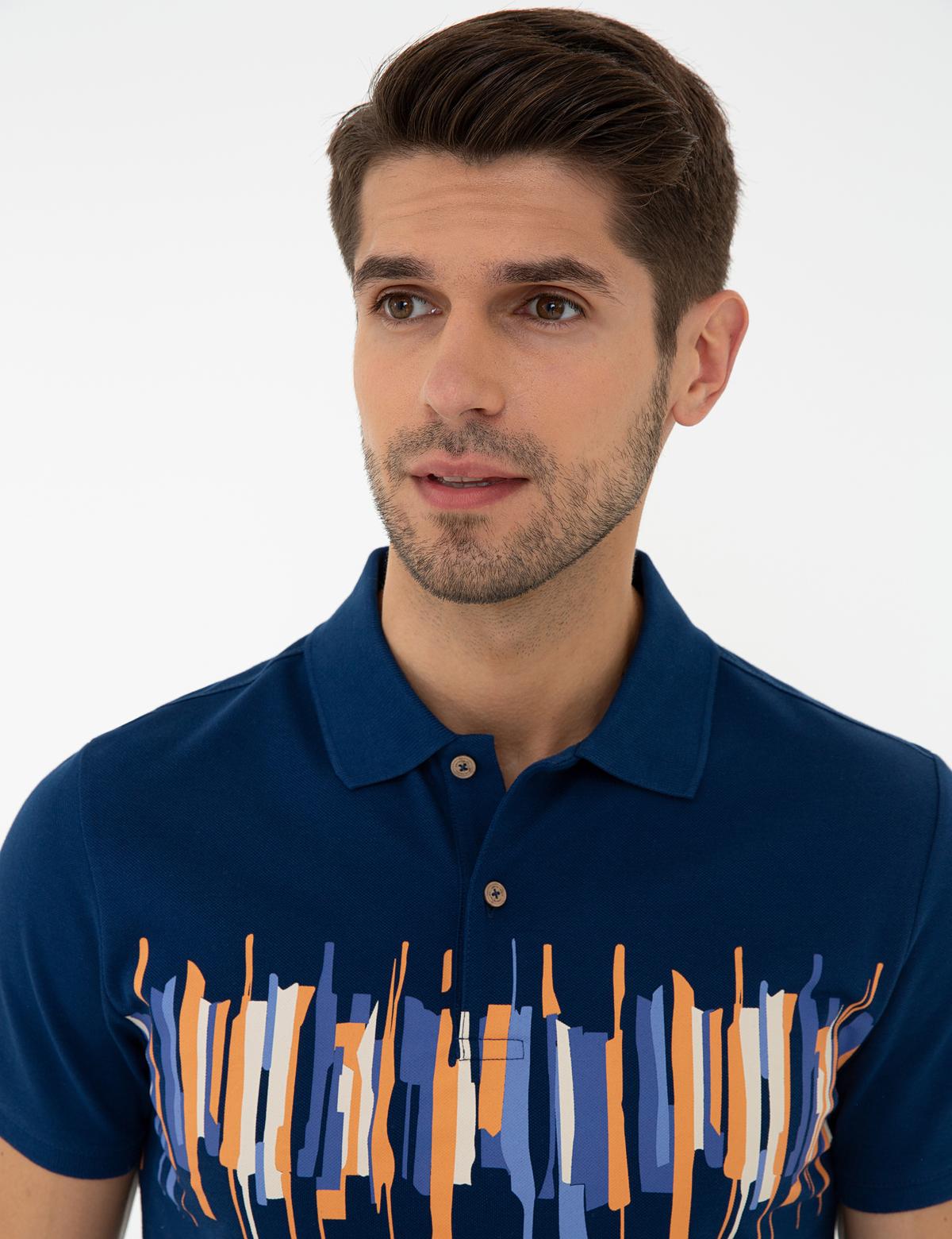 Lacivert Slim Fit Tişört - 50242118025