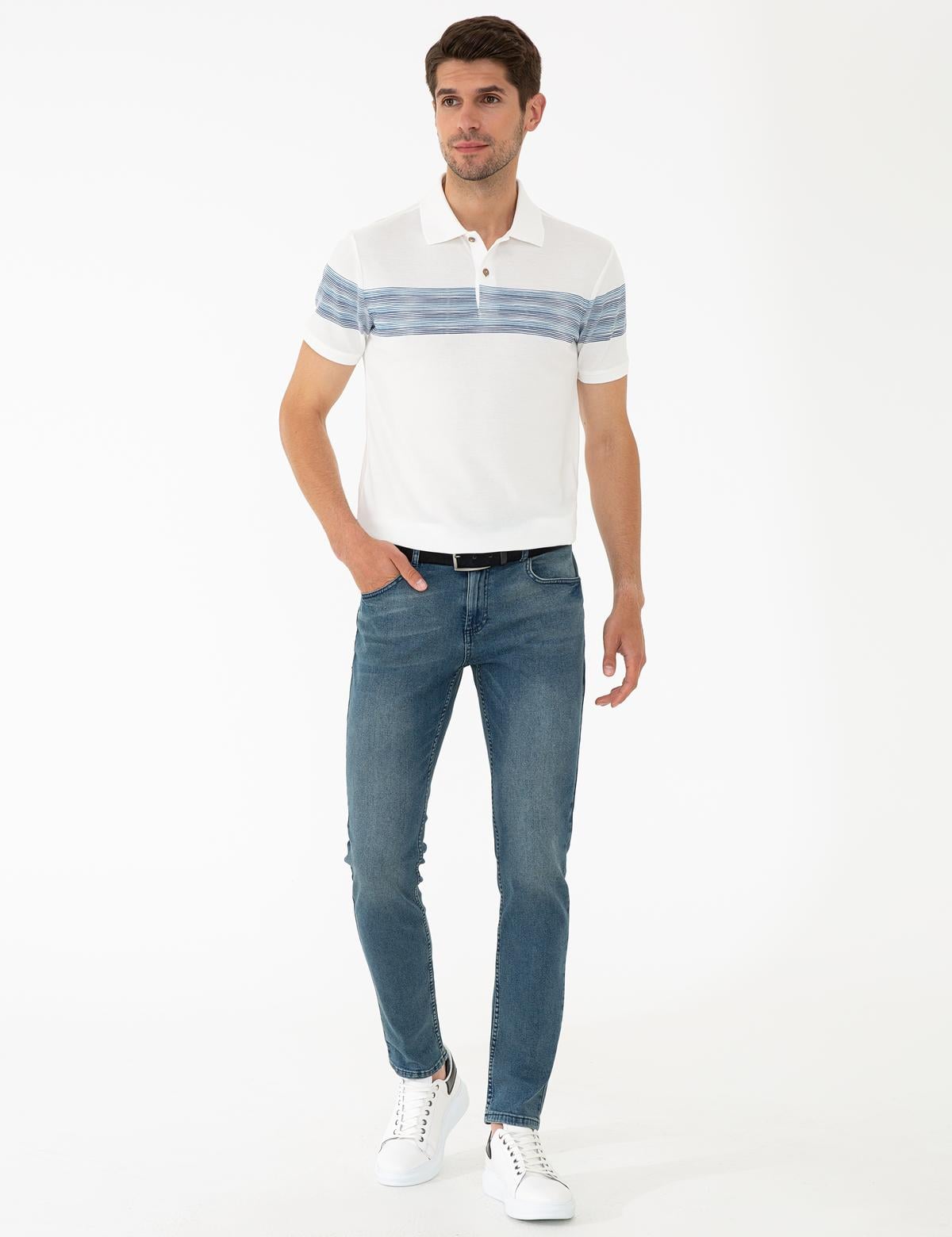İndigo Slim Fit Denim Pantolon
