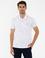Beyaz Slim Fit Polo Yaka T-Shirt