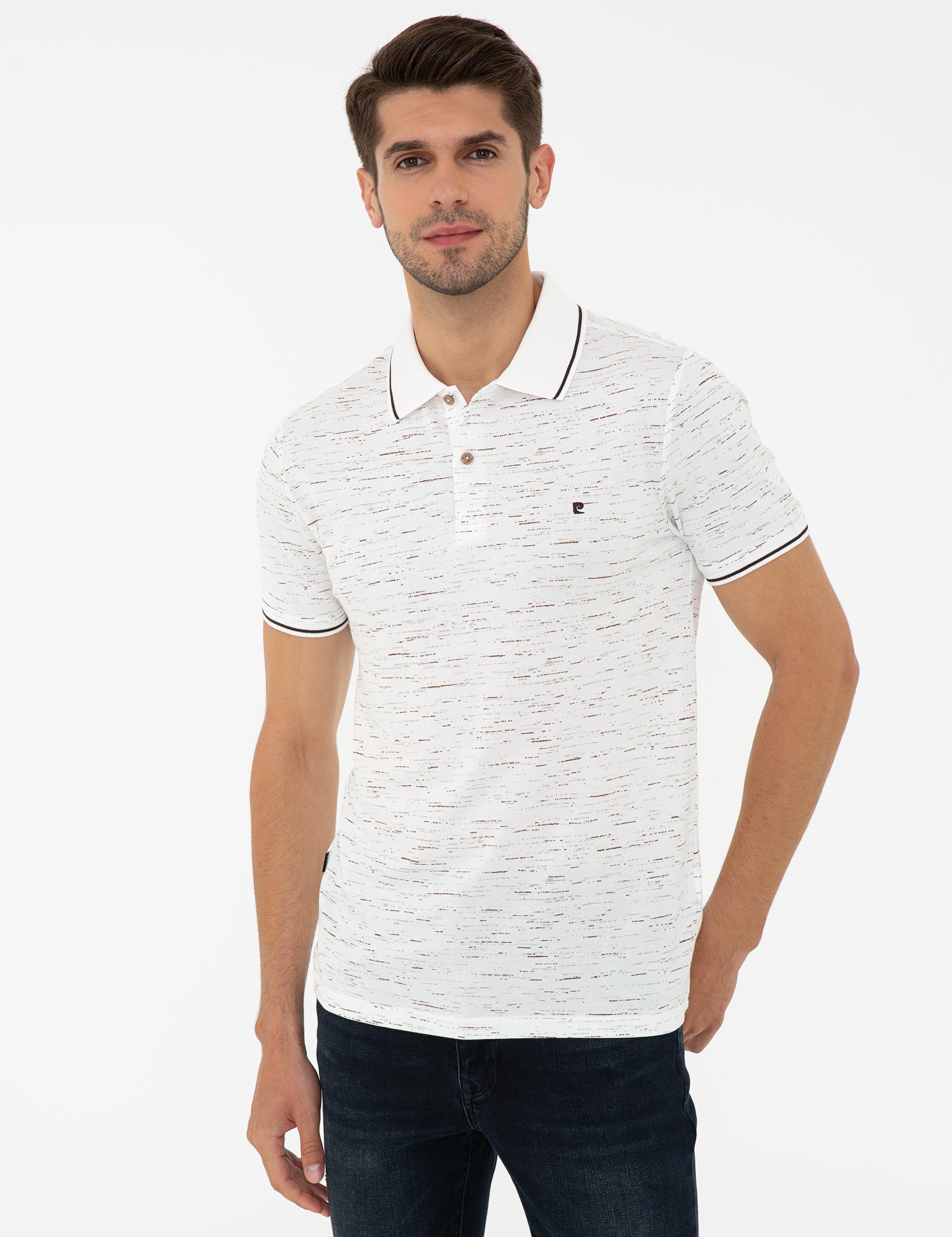 Beyaz Slim Fit Polo Yaka T-Shirt