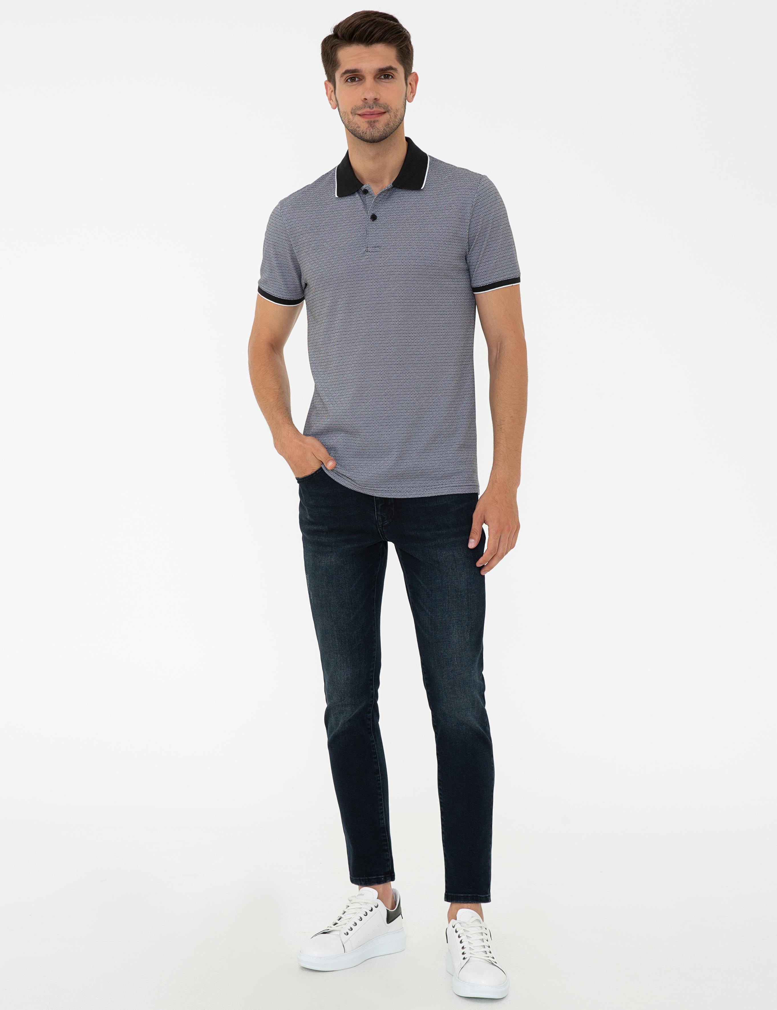 Siyah Slim Fit Polo Yaka T-Shirt