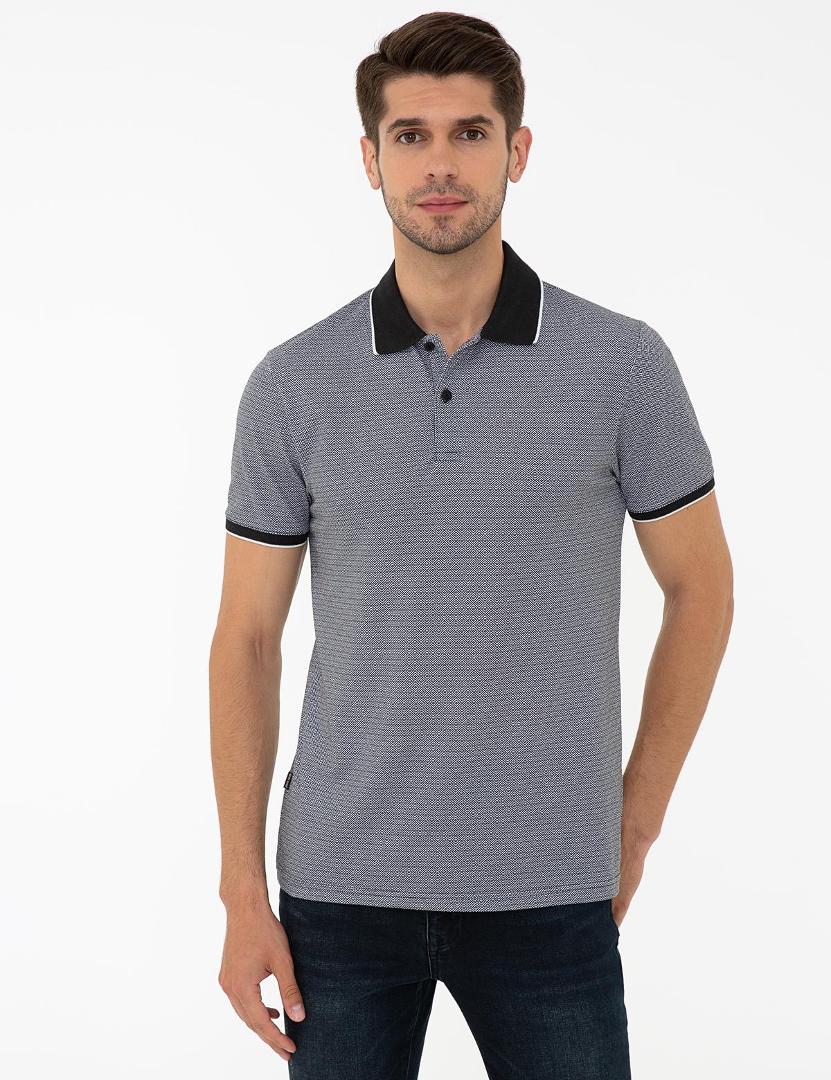 Siyah Slim Fit Polo Yaka T-Shirt