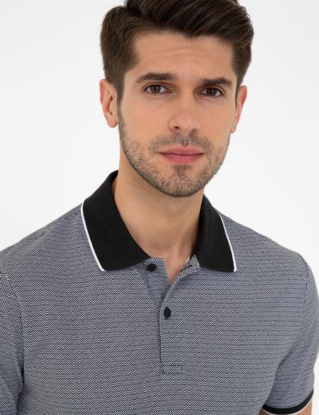 Siyah Slim Fit Polo Yaka T-Shirt - 50242036019