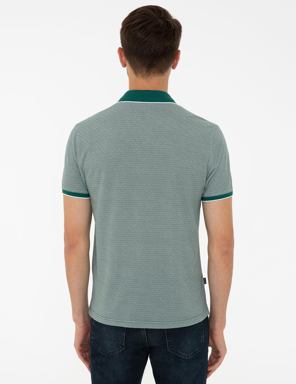 Koyu Yeşil Slim Fit Polo Yaka T-Shirt - 50242036029