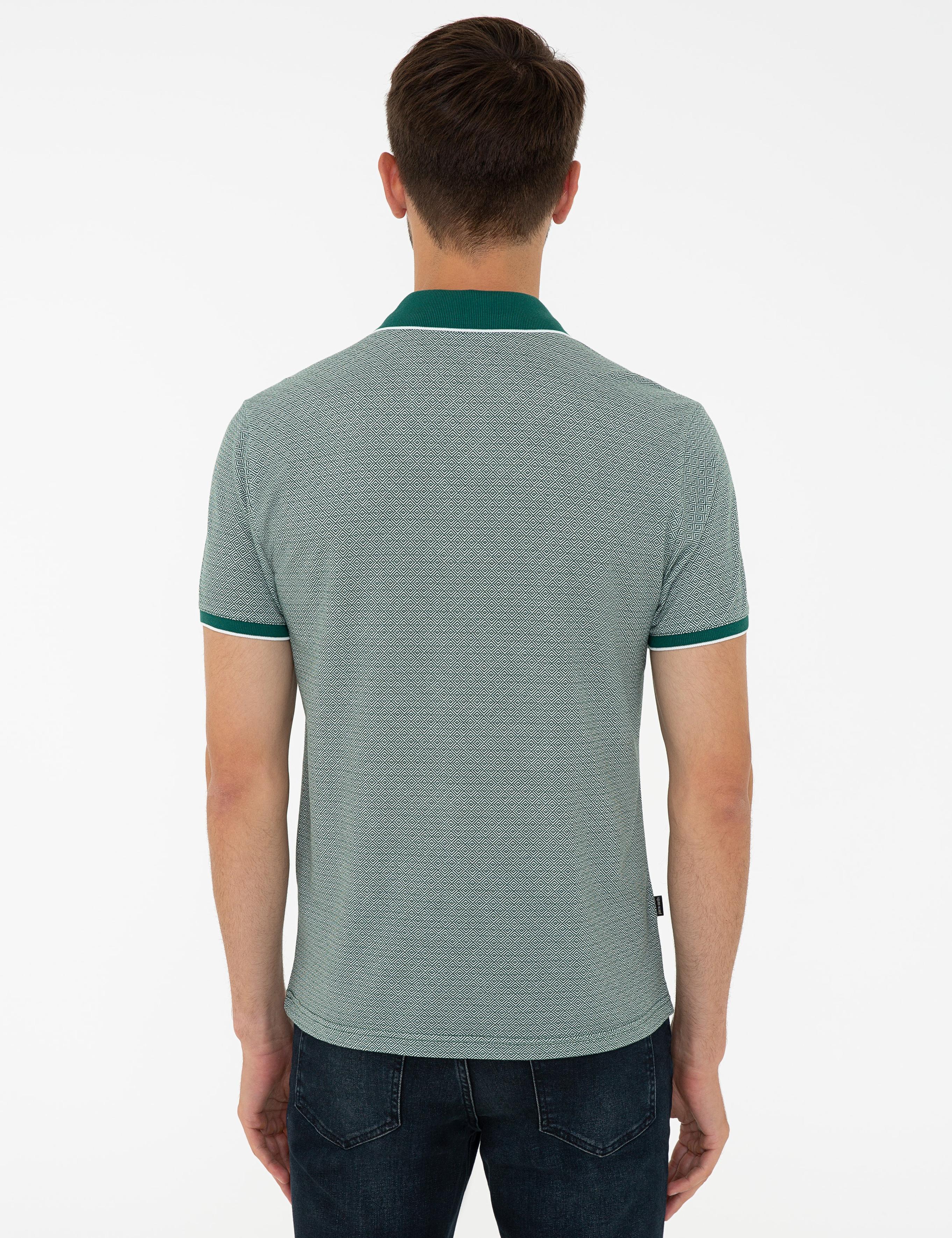 Koyu Yeşil Slim Fit Polo Yaka T-Shirt