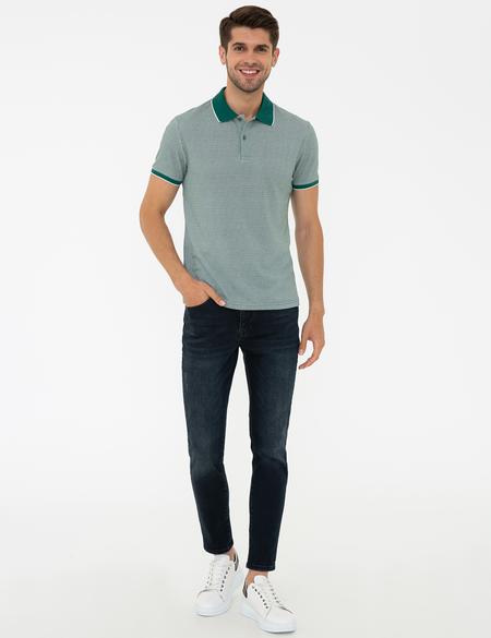 Koyu Yeşil Slim Fit Polo Yaka T-Shirt - 50242036029