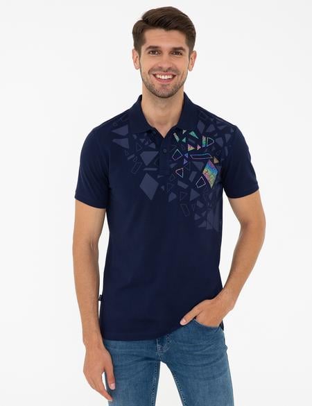Koyu Lacivert Slim Fit Polo Yaka Tişört - 50233272122