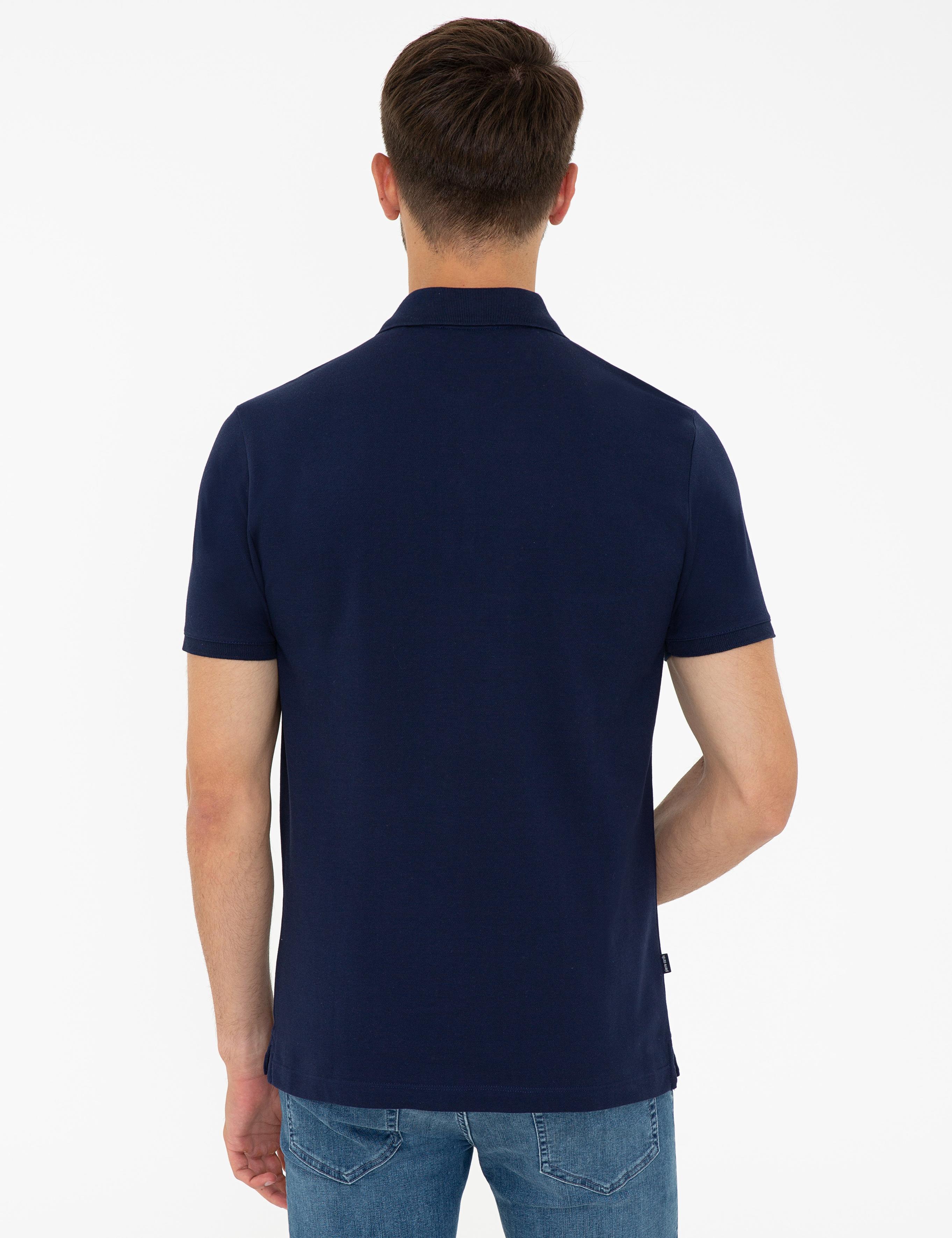 Koyu Lacivert Slim Fit Polo Yaka Tişört