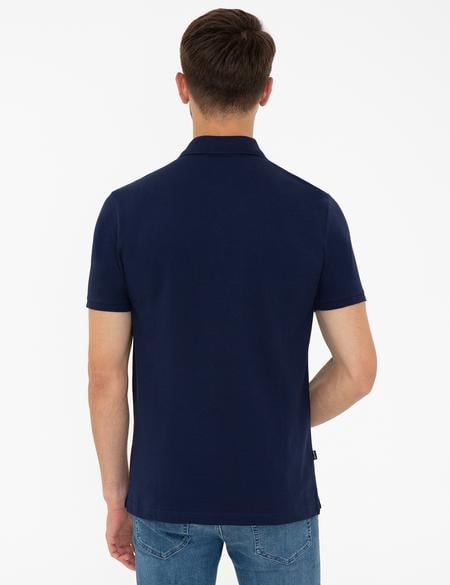 Koyu Lacivert Slim Fit Polo Yaka Tişört - 50233272122
