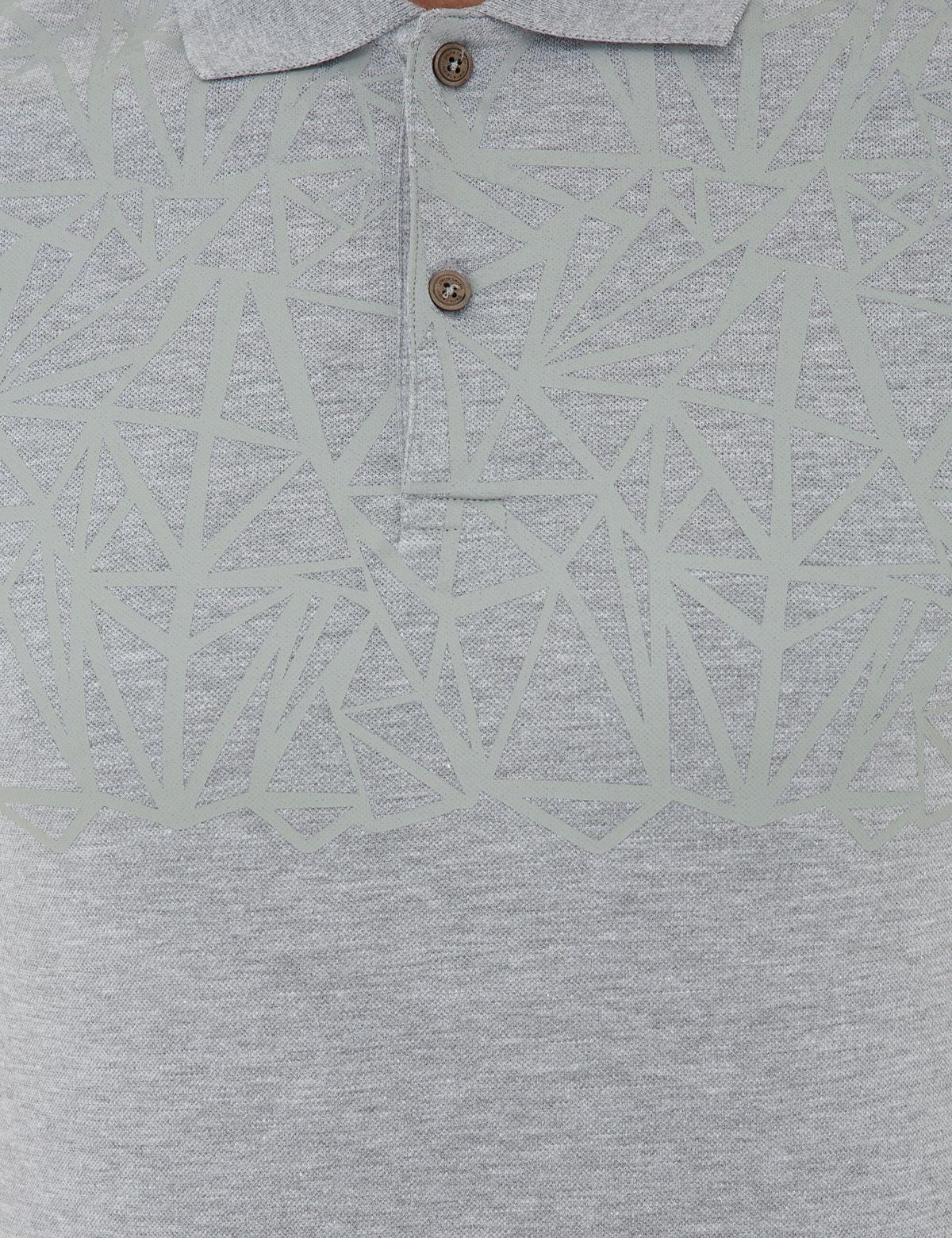 Gri Melanj Slim Fit Tişört - 50242151028