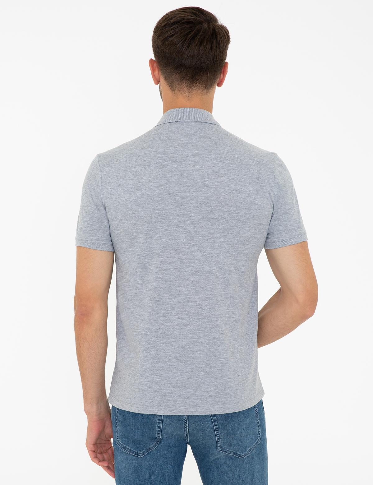 Gri Melanj Slim Fit Tişört - 50242151028