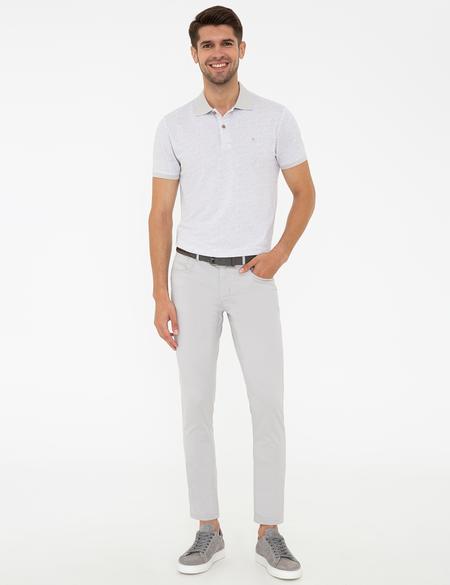 Açık Gri Slim Fit Tişört - 50242087005