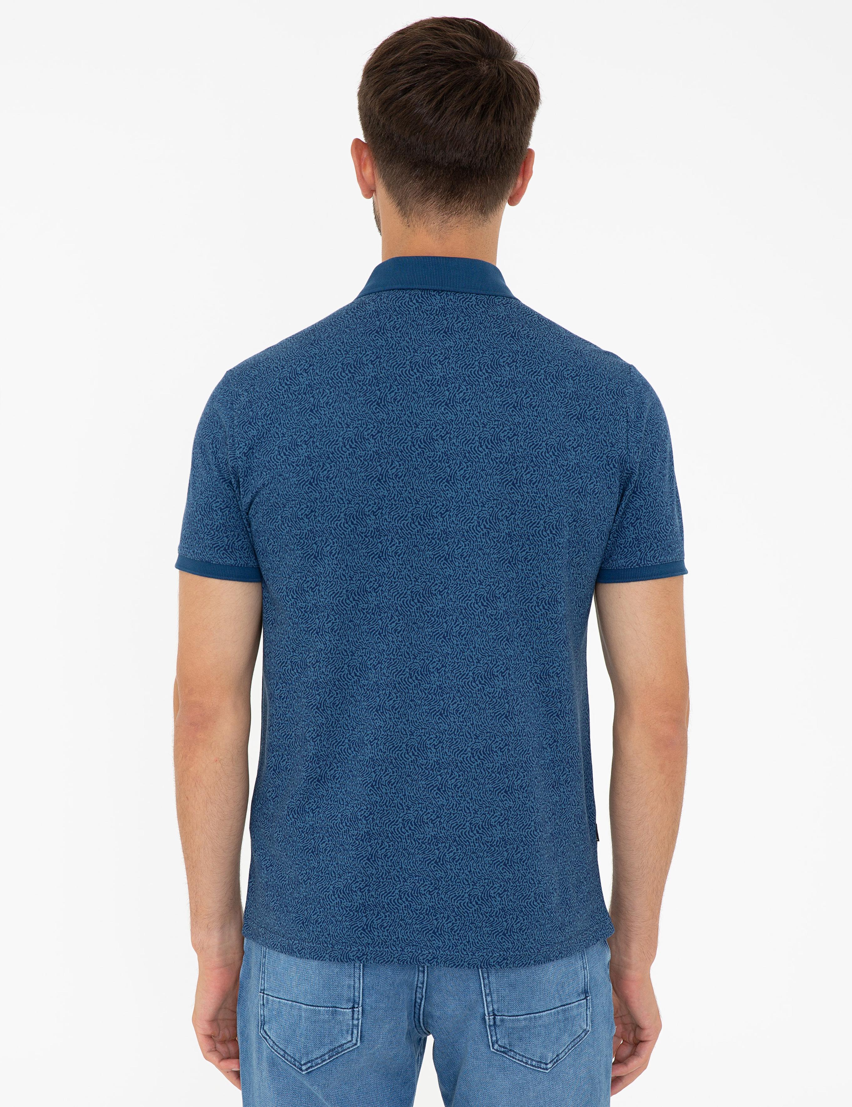 Lacivert Slim Fit Polo Yaka T-Shirt