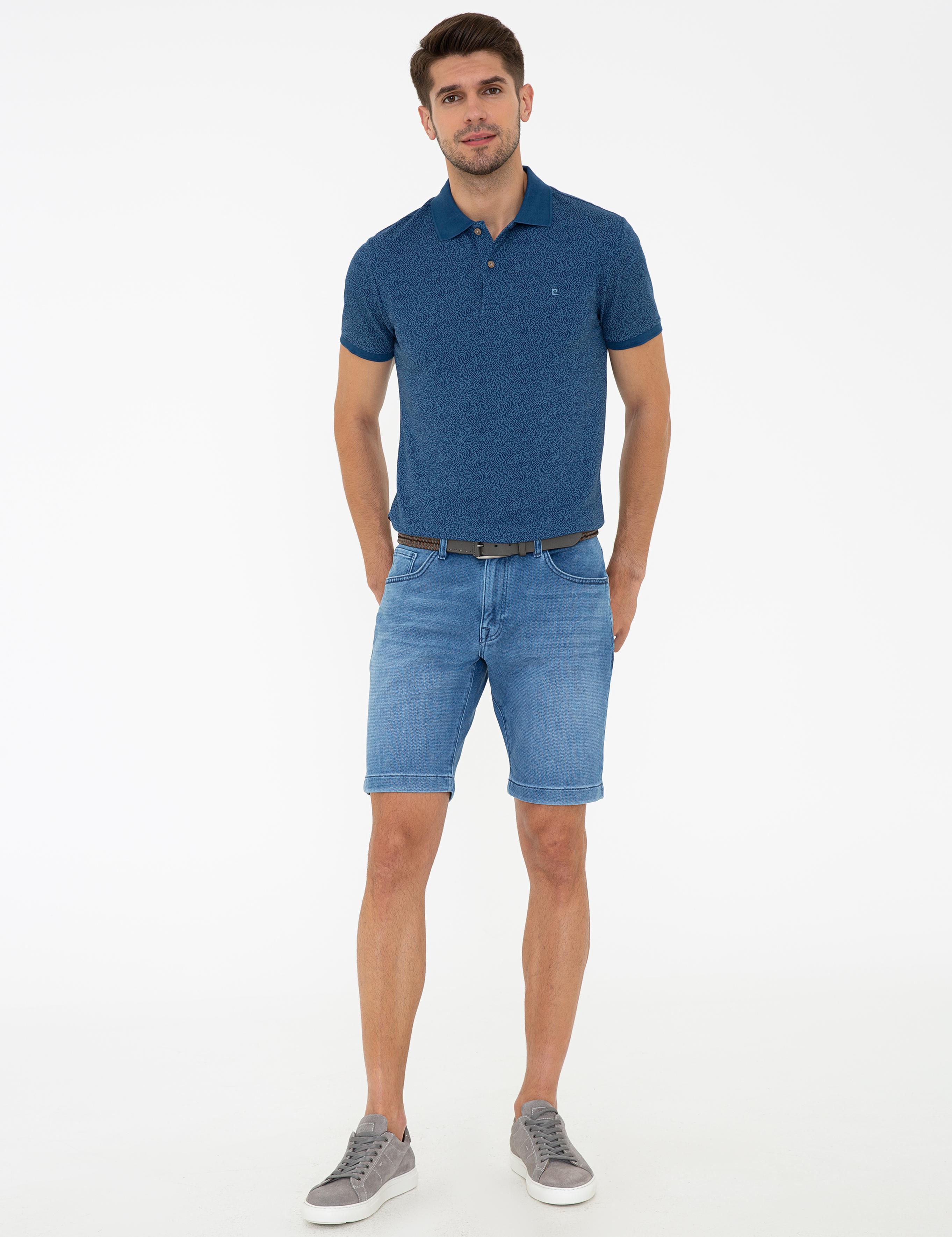 Lacivert Slim Fit Polo Yaka T-Shirt