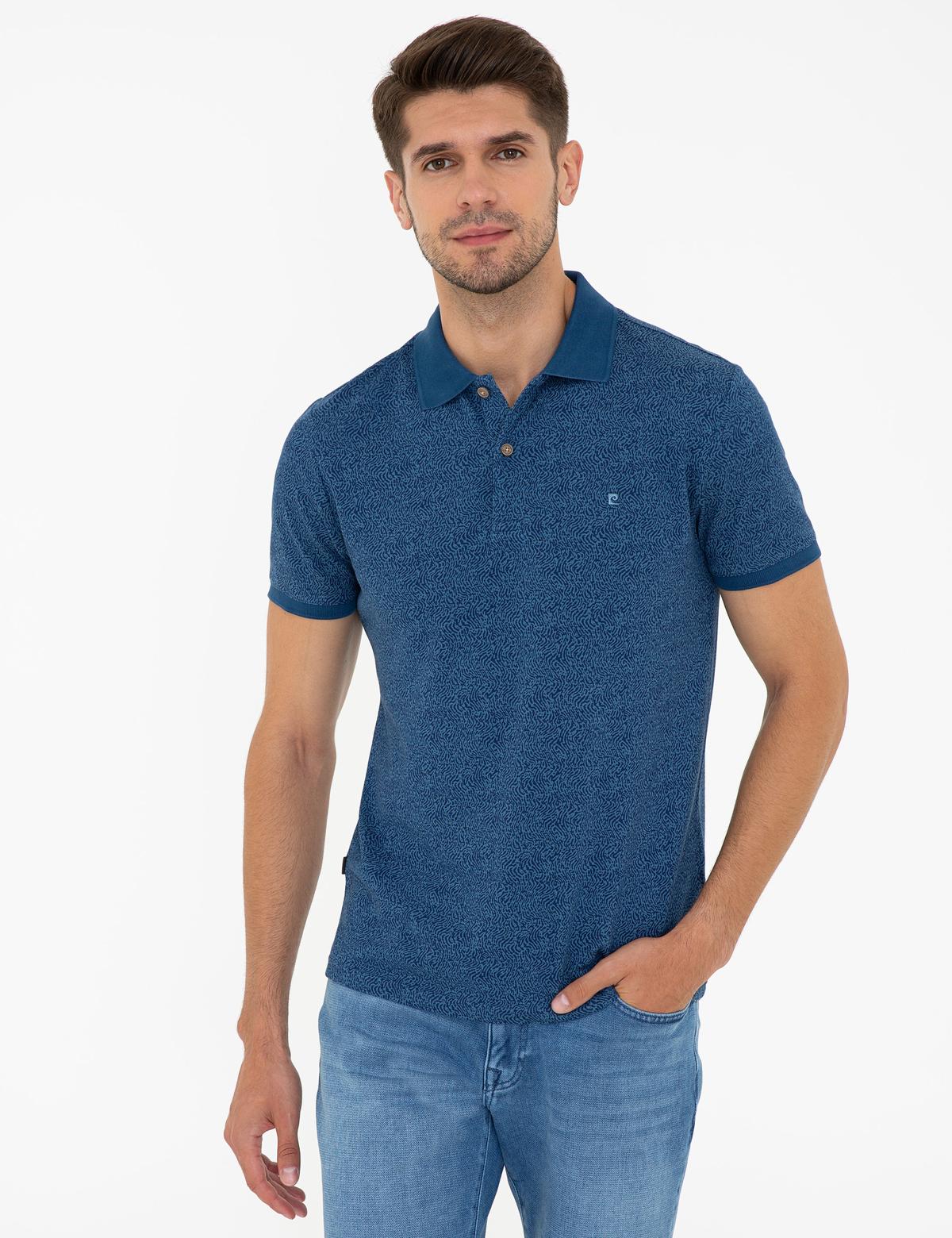 Lacivert Slim Fit Polo Yaka T-Shirt