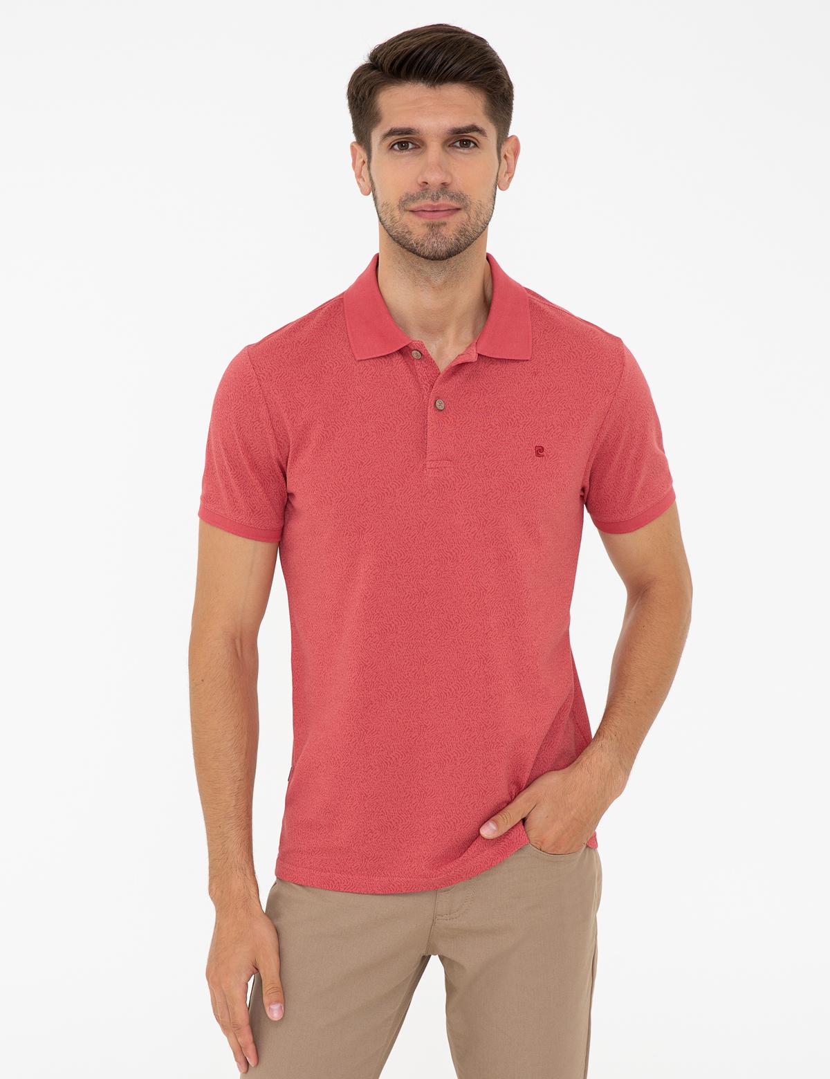 Koyu Pembe Slim Fit Polo Yaka Tişört