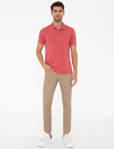 Koyu Pembe Slim Fit Polo Yaka Tişört - 50242087033