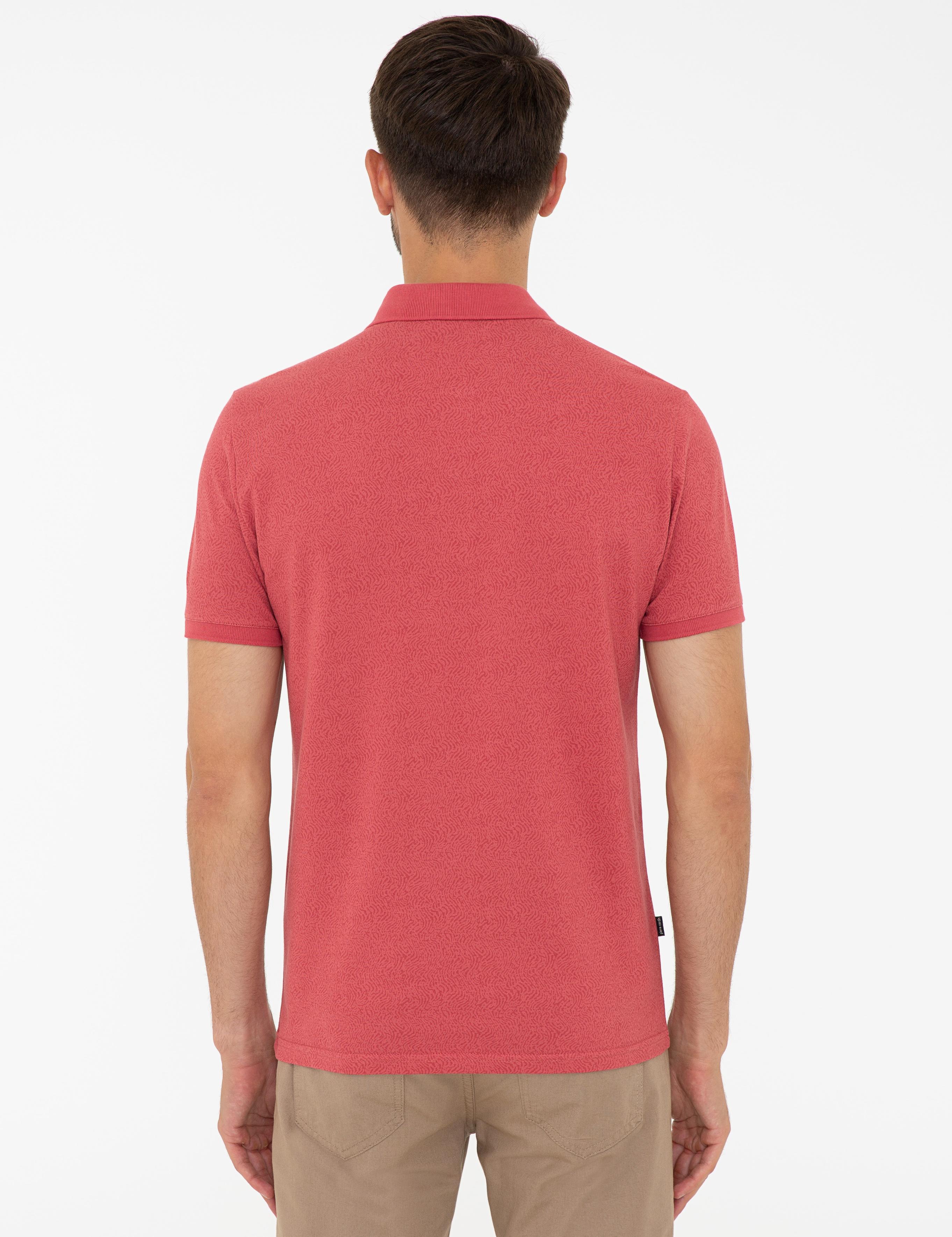 Koyu Pembe Slim Fit Polo Yaka Tişört
