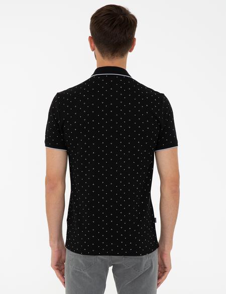Siyah Slim Fit Polo Yaka T-Shirt - 50242146019