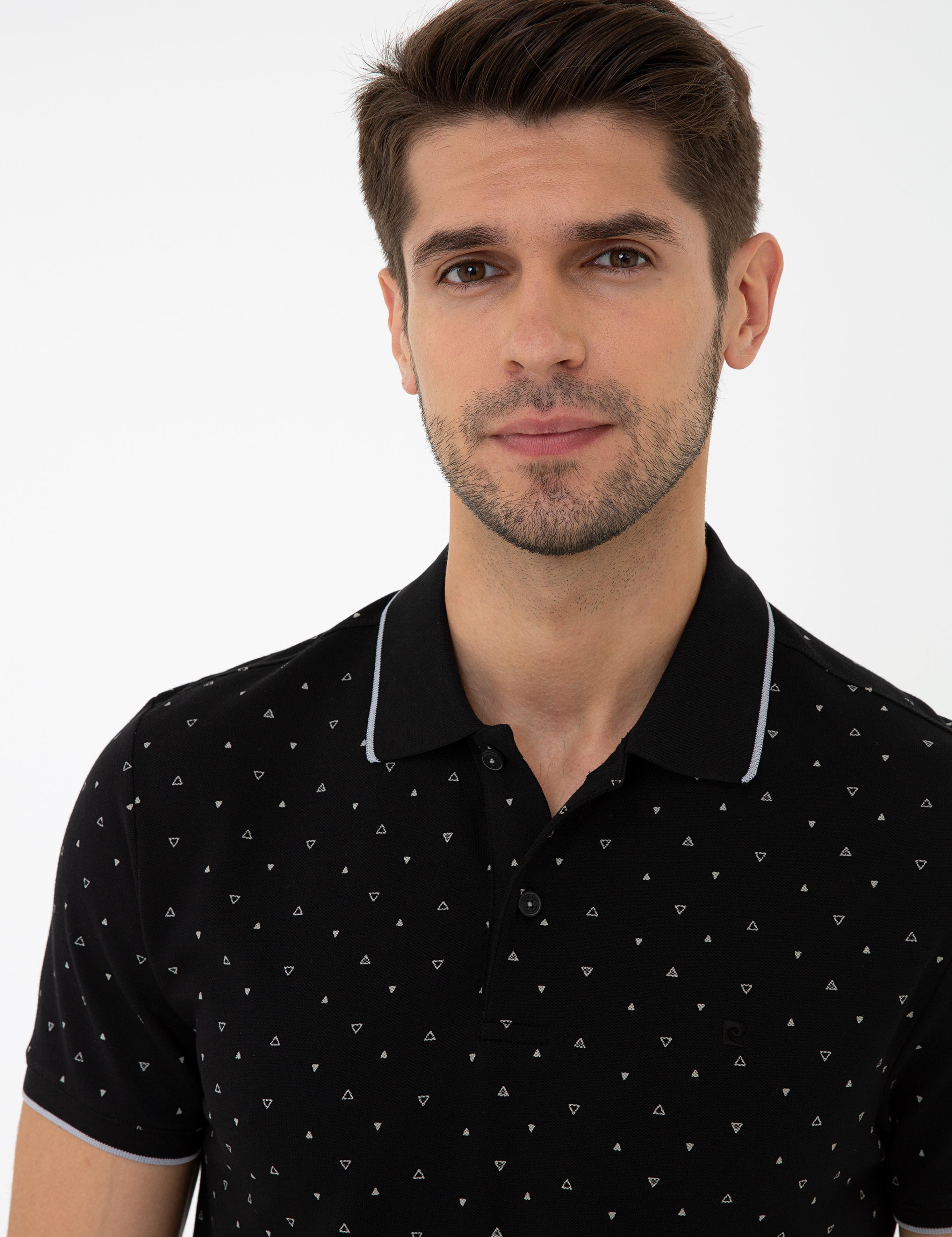 Siyah Slim Fit Polo Yaka T-Shirt