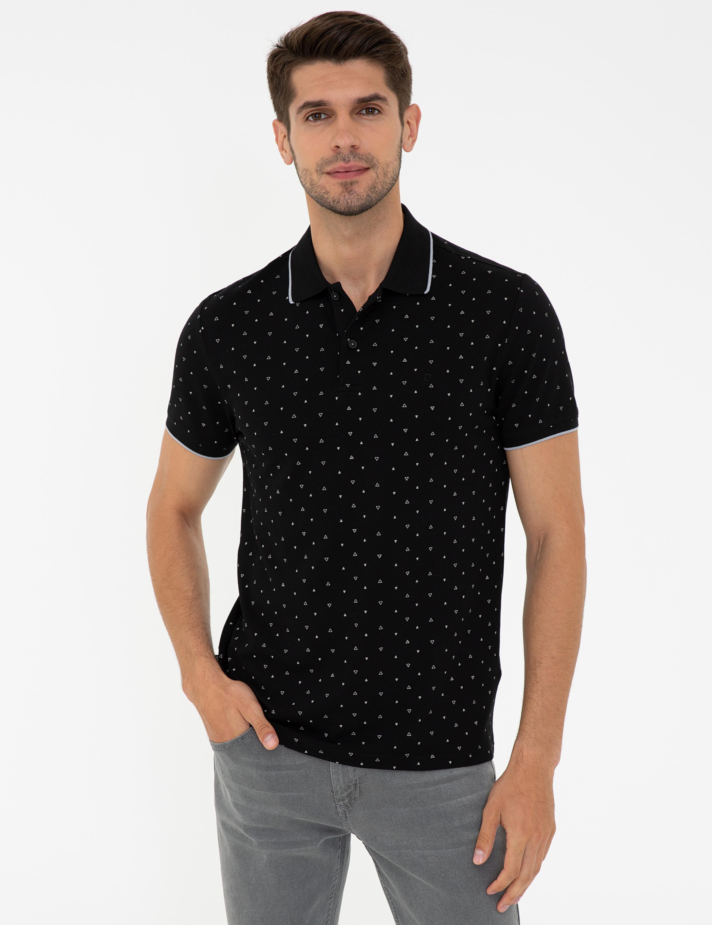 Siyah Slim Fit Polo Yaka T-Shirt
