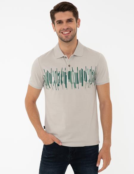 Açık Gri Slim Fit Polo Yaka T-Shirt - 50242118001