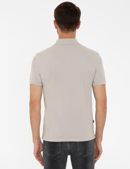 Açık Gri Slim Fit Polo Yaka Tişört - 50242148005