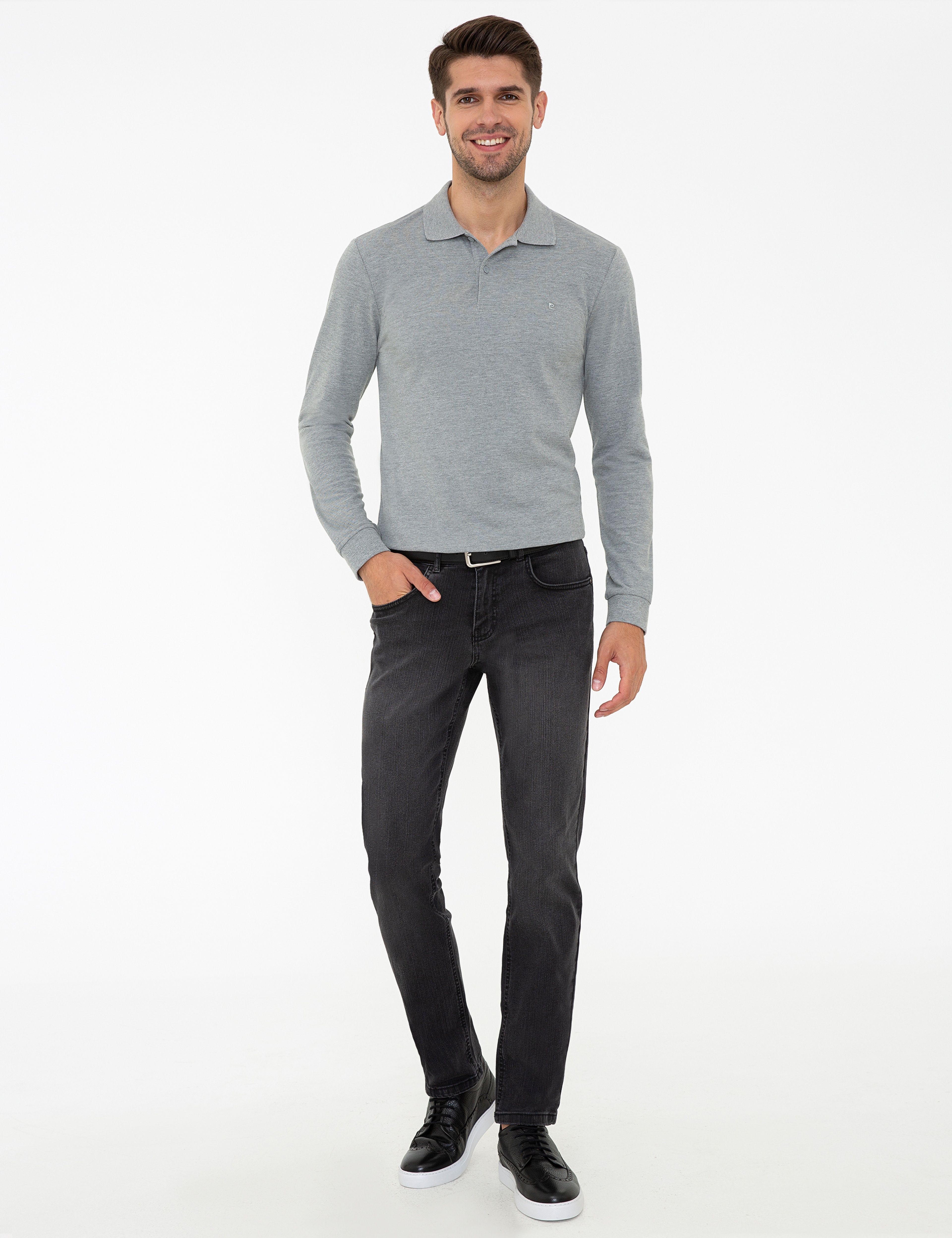 Siyah Slim Fit Jean Pantolon - Image 1