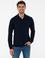 Lacivert Slim Fit Basic Sweatshirt