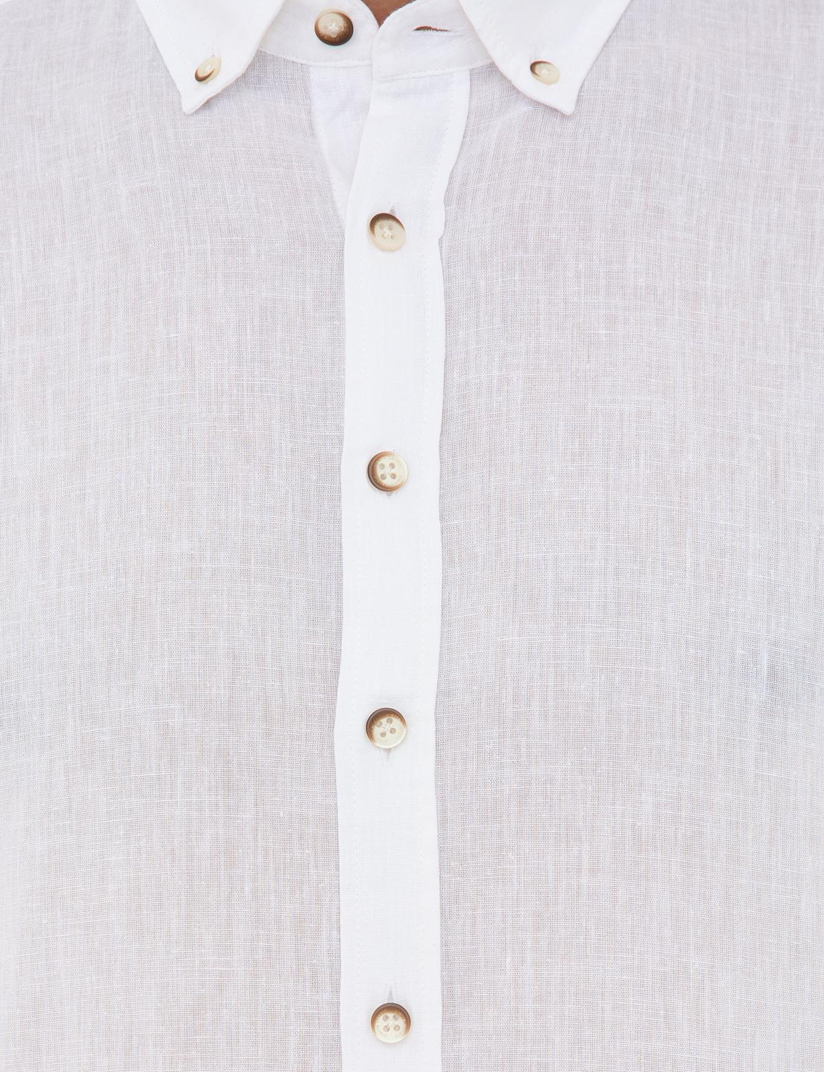 Beyaz Regular Fit Uzun Kollu Gömlek - 50235132012