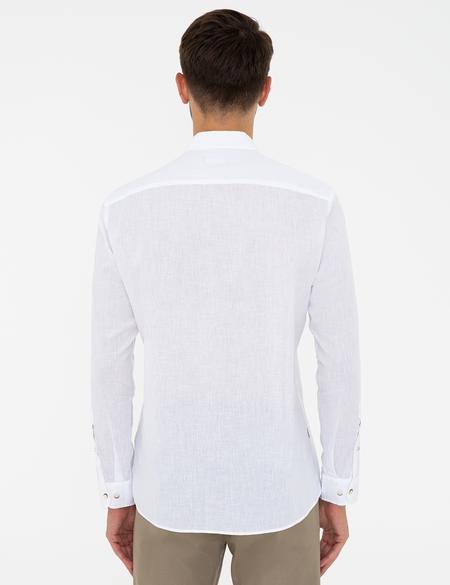 Beyaz Regular Fit Uzun Kollu Gömlek - 50235132012