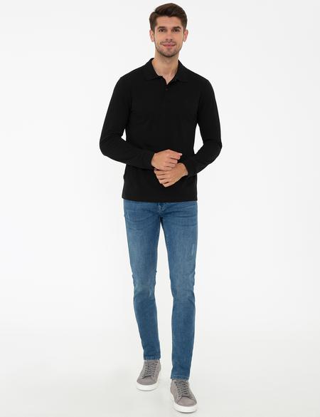 Siyah Slim Fit Basic Sweatshirt - 50241551003