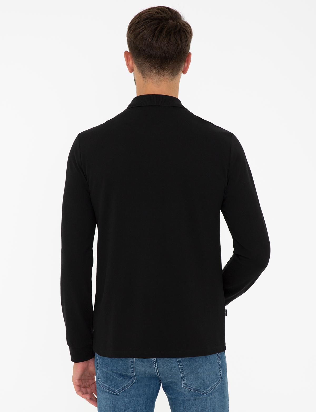 Siyah Slim Fit Basic Sweatshirt - 50241551003