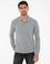 Gri Melanj Slim Fit Polo Yaka Sweatshirt