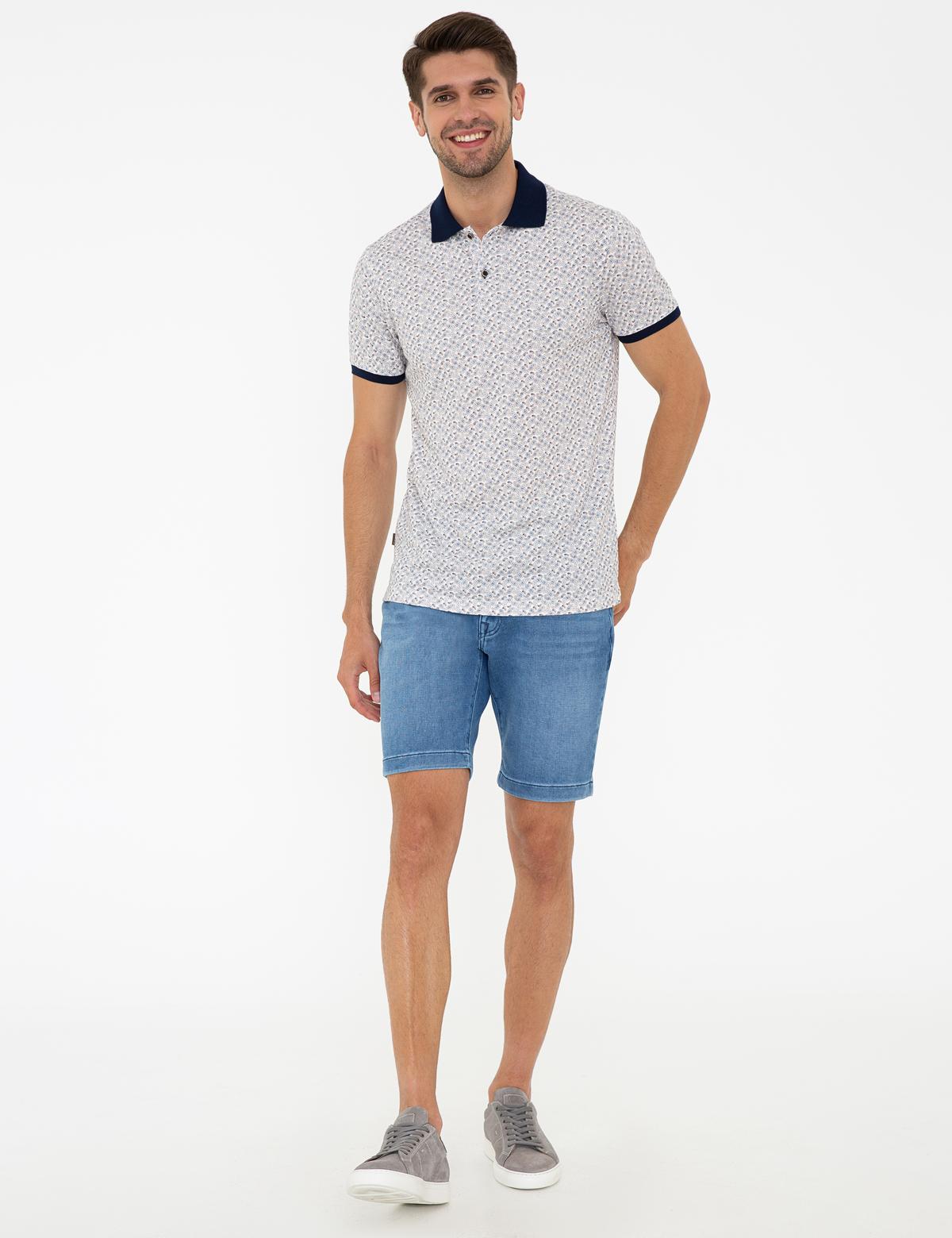 Beyaz Slim Fit Polo Yaka Tişört - 50232384001