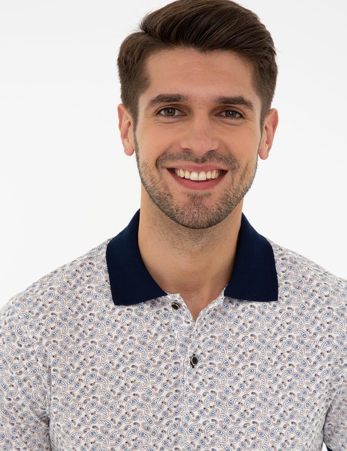 Beyaz Slim Fit Polo Yaka Tişört - 50232384001