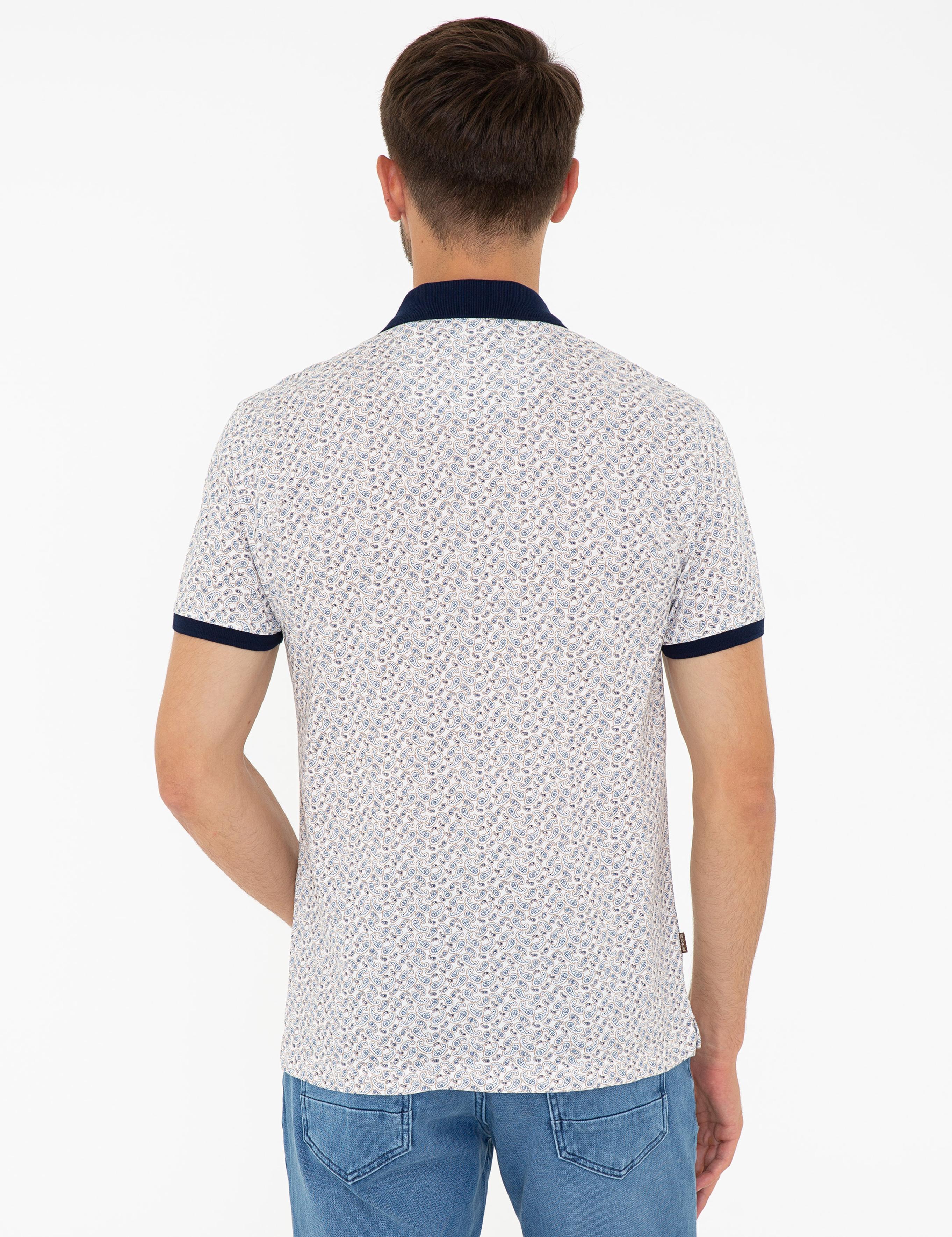 Beyaz Slim Fit Polo Yaka Tişört