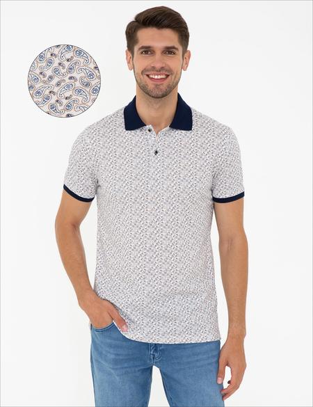 Beyaz Slim Fit Polo Yaka Tişört - 50232384001