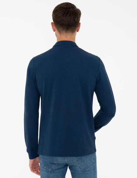 Açık Lacivert Slim Fit Basic Sweatshirt - 50241551077