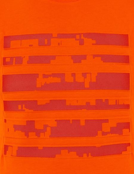 Turuncu Slim Fit Bisiklet Yaka Tişört - 50233262166