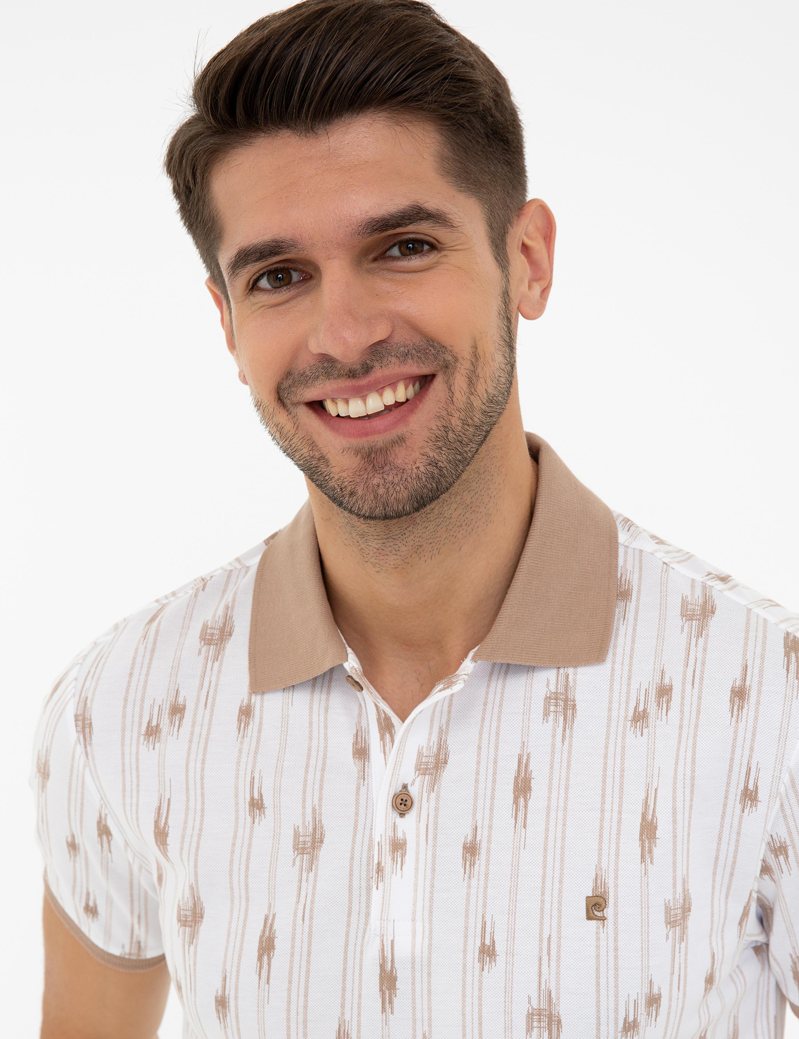 Açık Kahverengi Slim Fit Polo Yaka Tişört