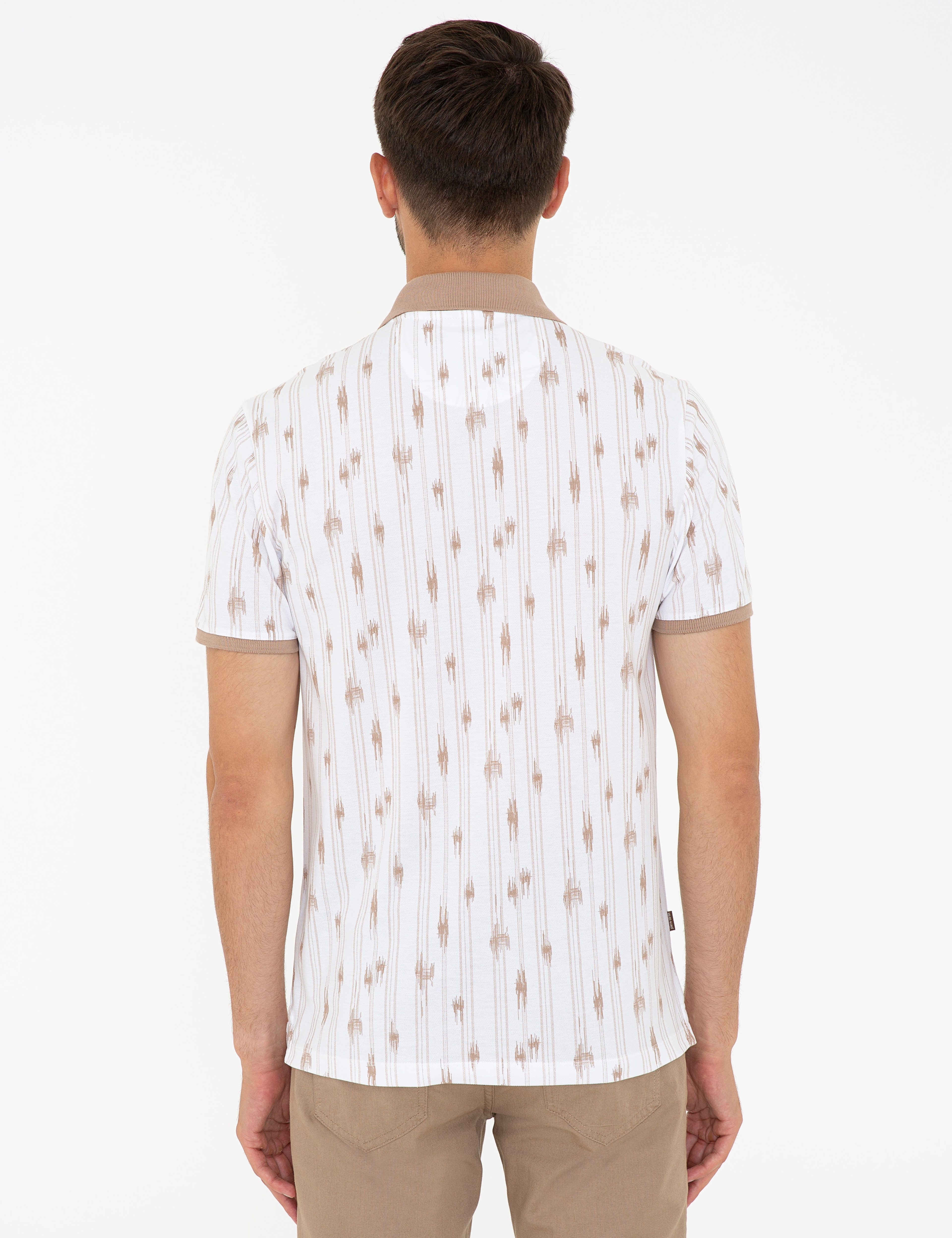 Açık Kahverengi Slim Fit Polo Yaka Tişört
