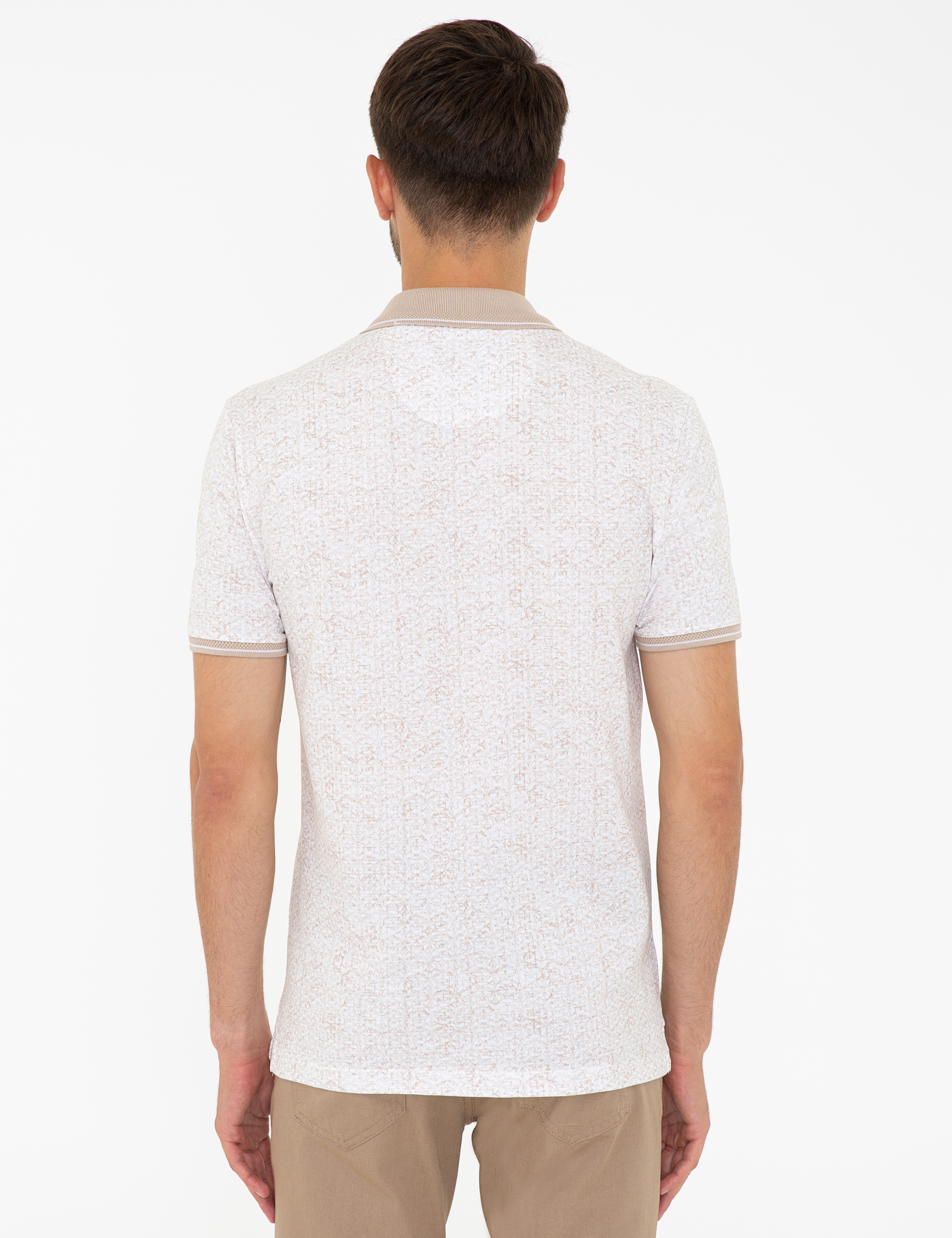 Taş Slim Fit Baskılı Polo Yaka Tişört - Image 3