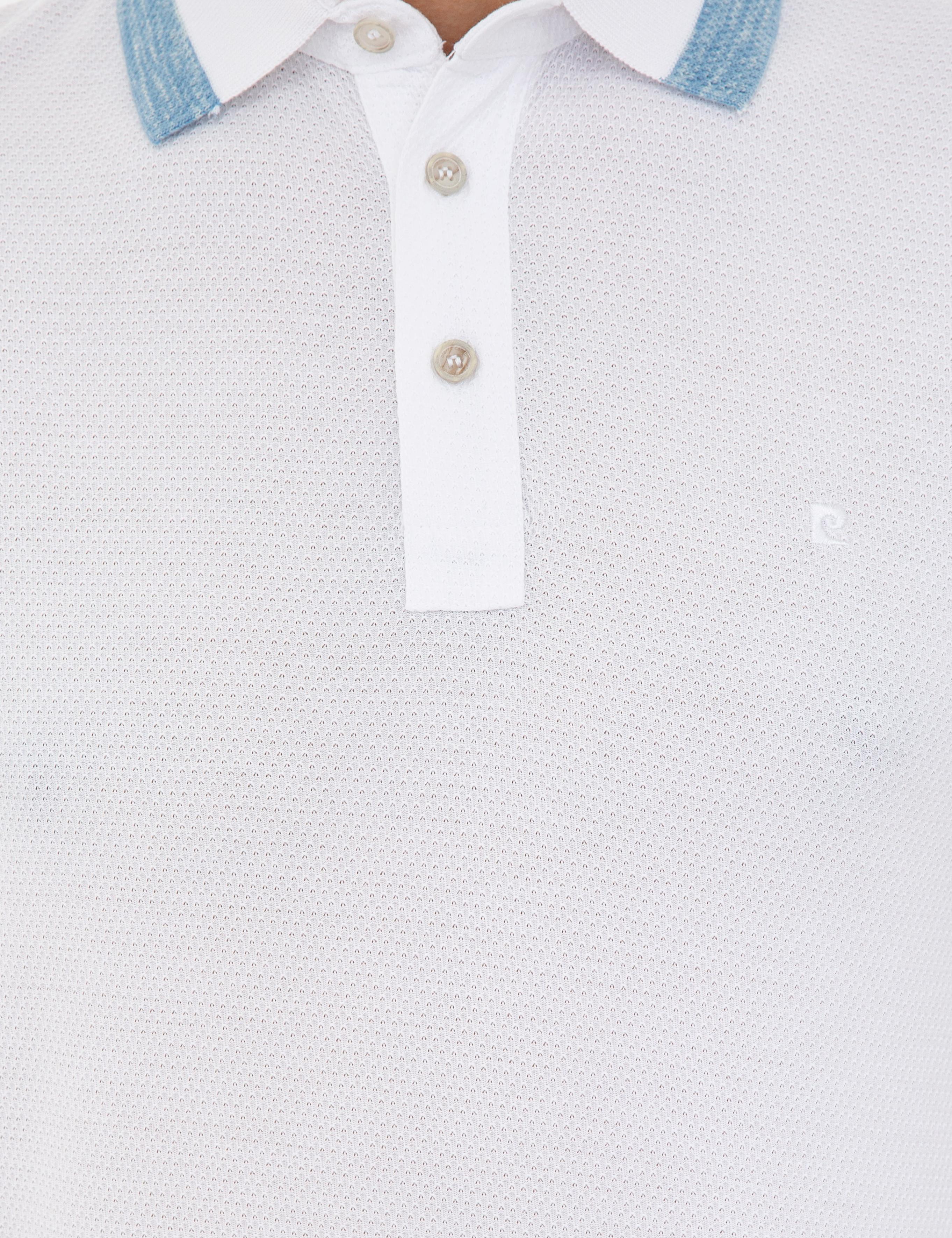 Beyaz Slim Fit Polo Yaka Tişört