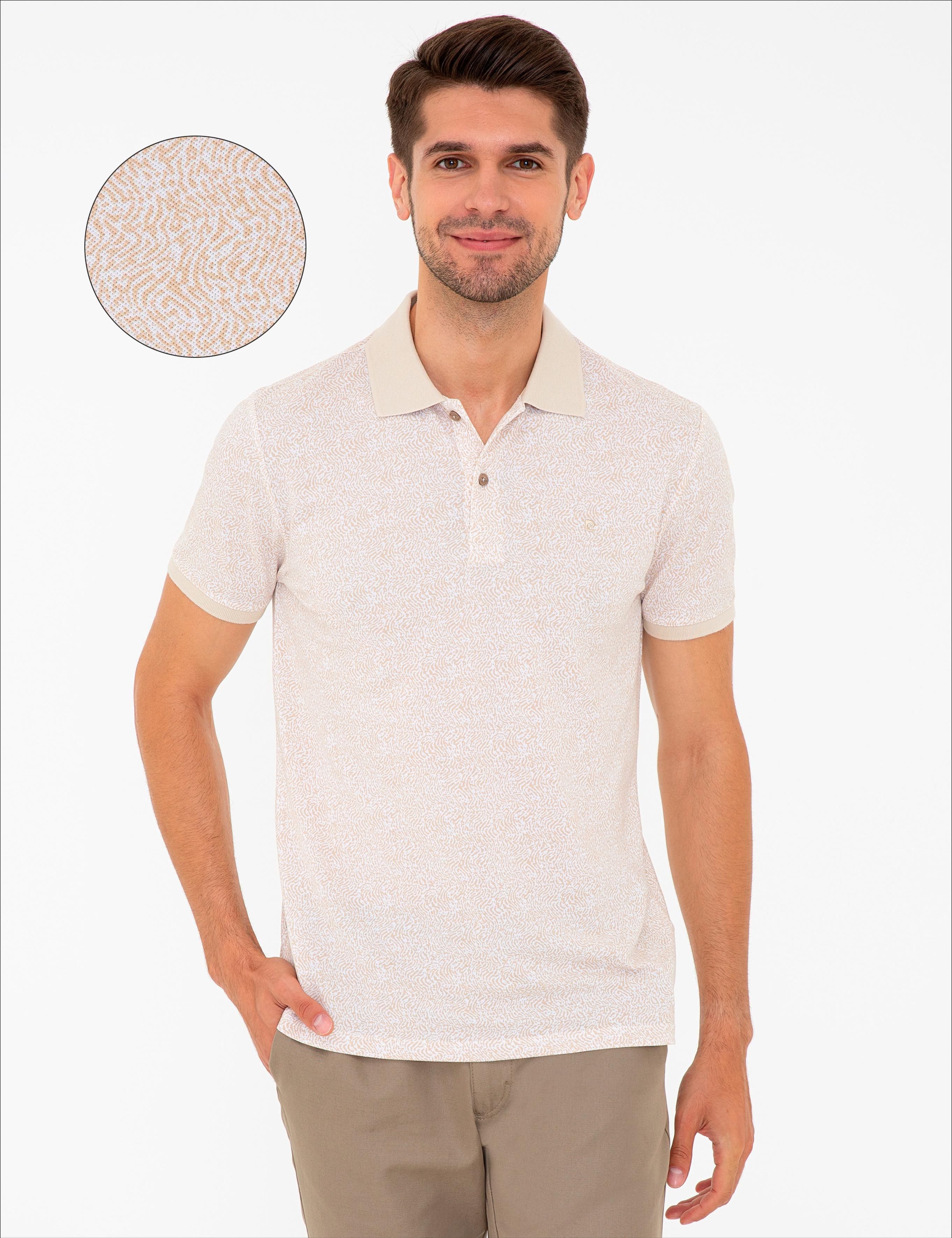 Bej Slim Fit Polo Yaka T-Shirt