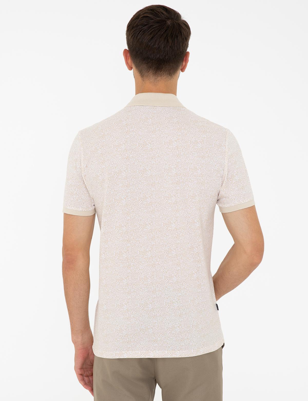 Bej Slim Fit Polo Yaka T-Shirt - 50242087011