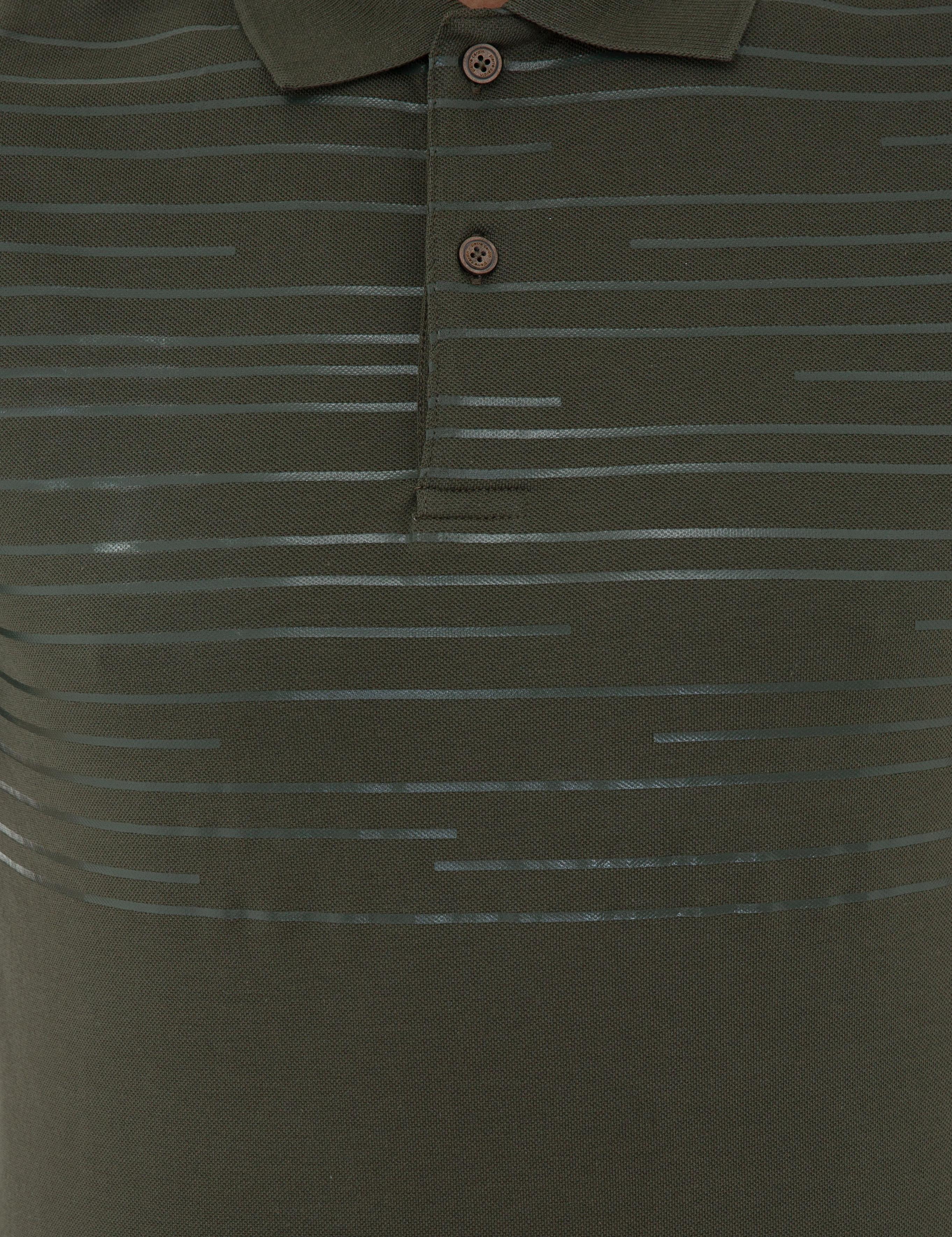 Haki Slim Fit Polo Yaka T-Shirt