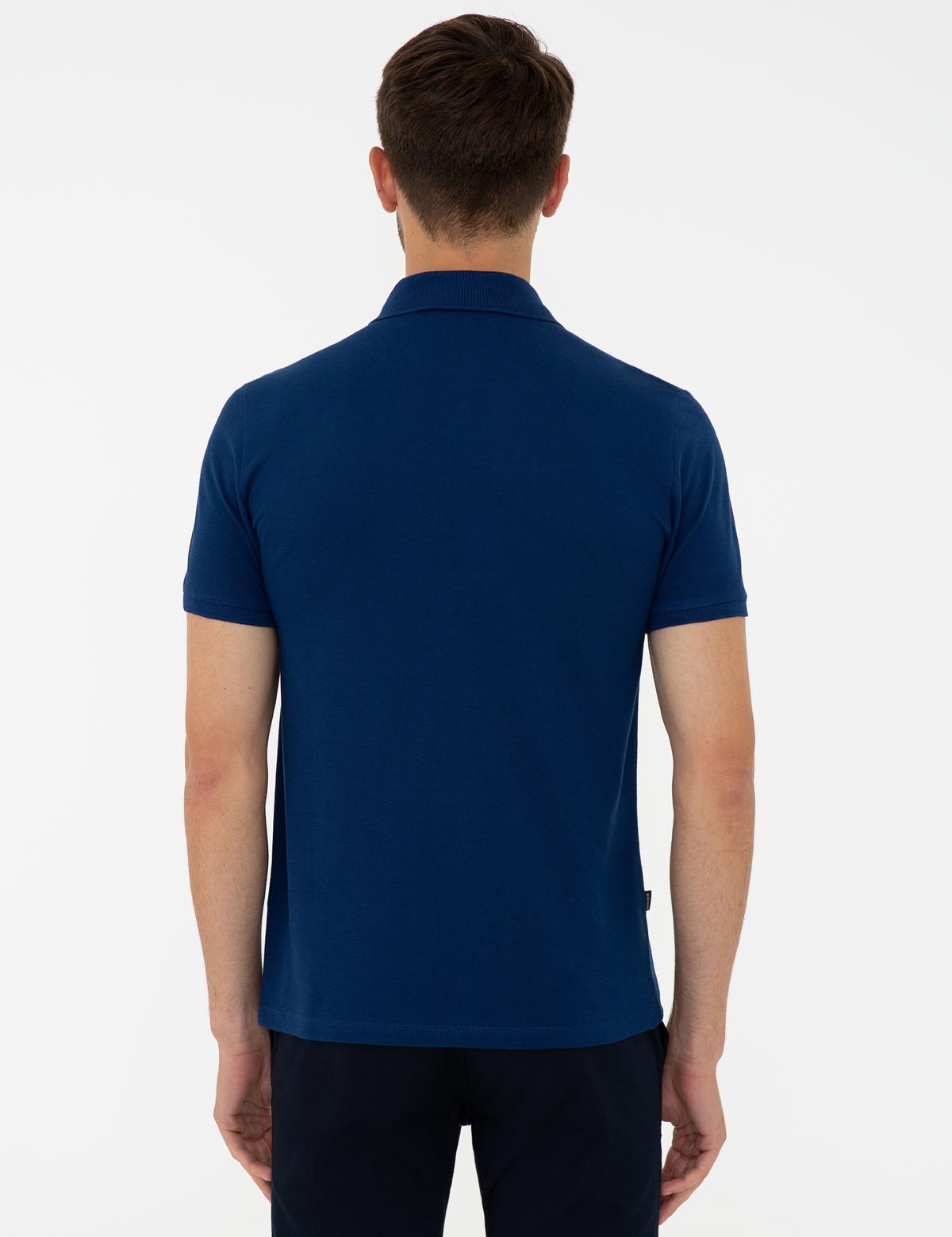 Lacivert Slim Fit Polo Yaka T-Shirt - 50242148019