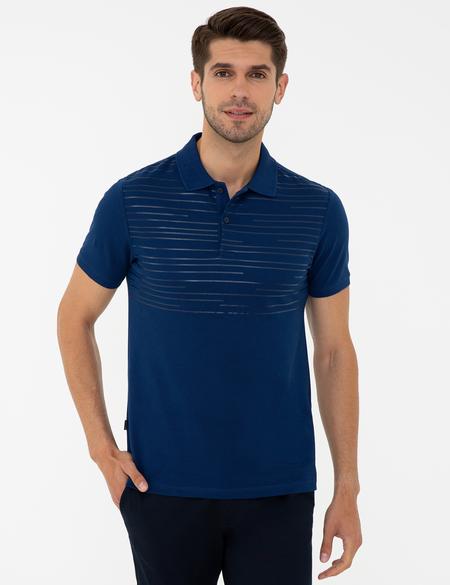 Lacivert Slim Fit Polo Yaka T-Shirt - 50242148019