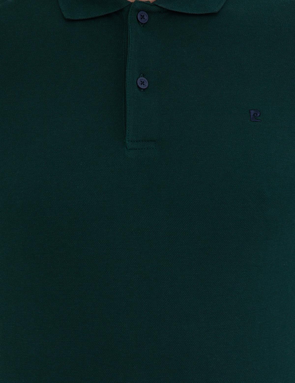 Koyu Yeşil Slim Fit Polo Yaka Sweatshirt - 50233280061